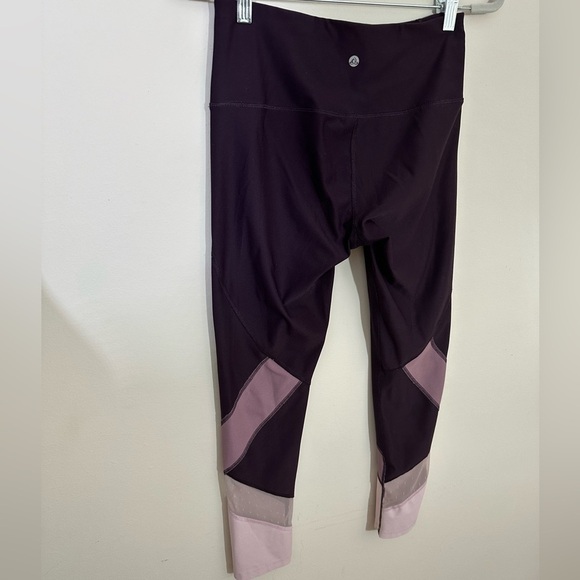 Apara  sz small compression workout pants  Plum and rose Like new - Picture 9 of 12